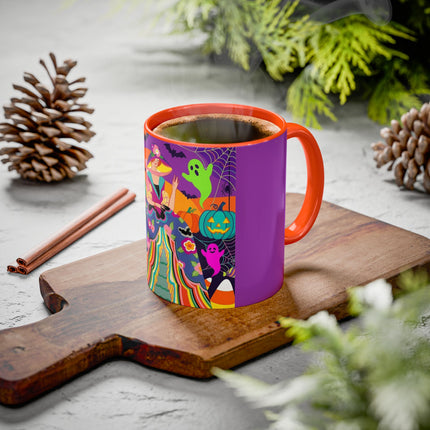 🌈👻 The Rainbow Ghost Masquerade Colorful Mug – Colorful Halloween Charm