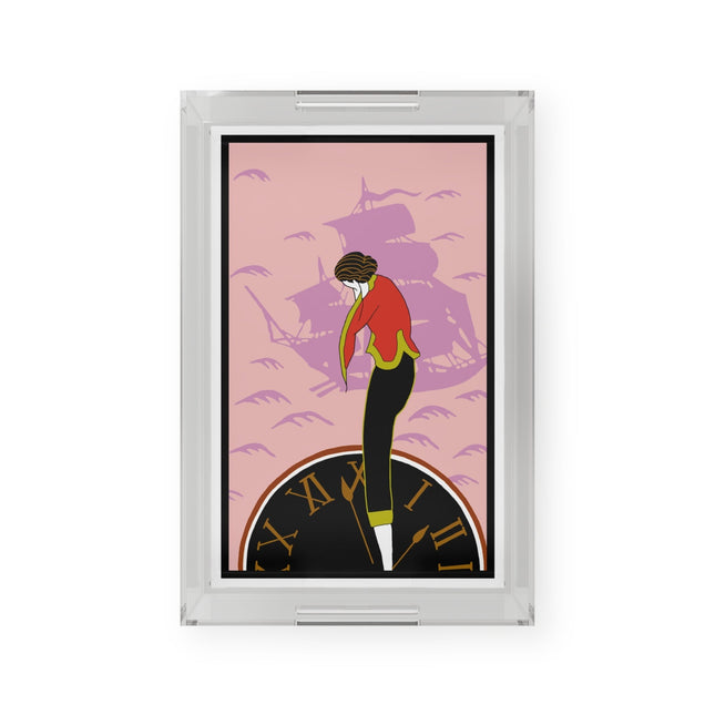Woman Waiting for her Beloved at 1:59 by Kobayashi Kaichi Acrylic Serving Tray