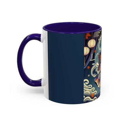 Skeleton Kabuki Performer Colorful Mugs (11oz, 15oz)