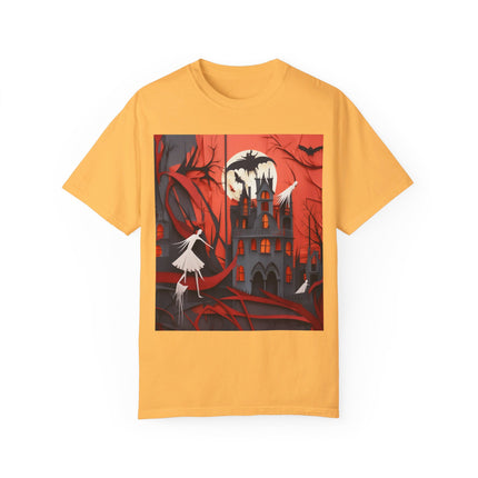 Halloween Night Scene Unisex Garment-Dyed T-shirt