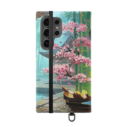 🌸✨ Cyberpunk Geisha Flip Case – Neon Elegance & Futuristic Grace
