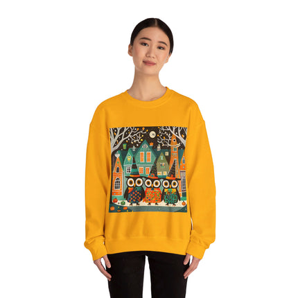 Night of the Trick-or-Treating Owlets Unisex Heavy Blend™ Crewneck Sweatshirt