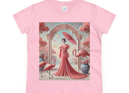 Petals, Porcelain, and Flamingos Cotton Tee