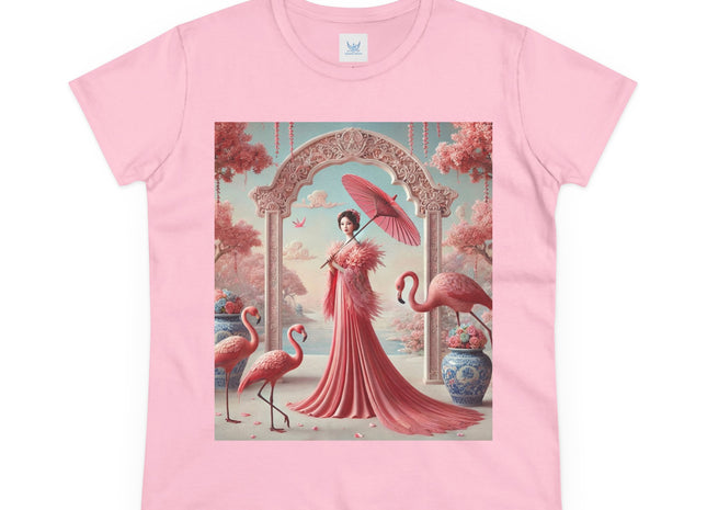 Petals, Porcelain, and Flamingos Cotton Tee