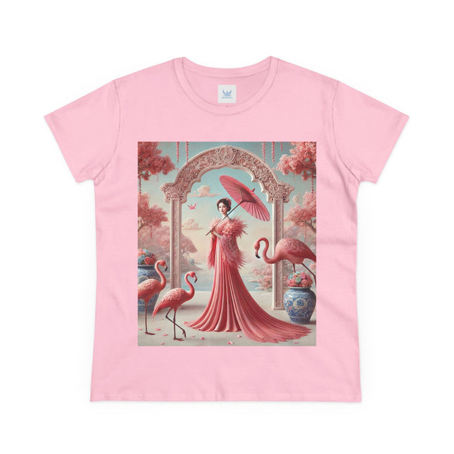 Petals, Porcelain, and Flamingos Cotton Tee