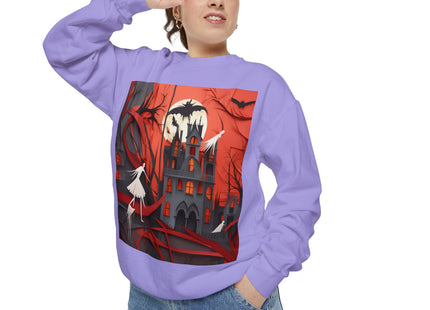Halloween Night Scene Unisex Garment-Dyed Sweatshirt