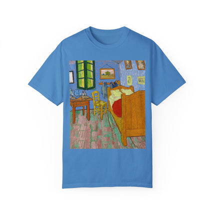 The Bedroom by Vincent van Gogh Unisex Garment-Dyed T-shirt