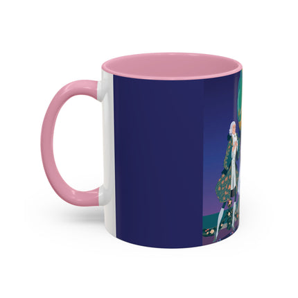 Moonlit Garden Waltz Colorful Mug (11oz, 15oz) – Rococo Romance, Garden Elegance & Enchanted Dance