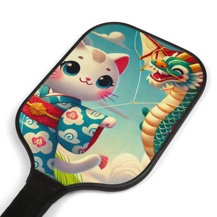 Geisha Kitten and the Dragon Kite Pickleball Kit – Windswept Grace & Dragon Flight