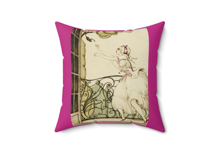 Sur talons rouges (On Red Heels) pl 02 by Gerda Wegener Spun Polyester Square Pillow