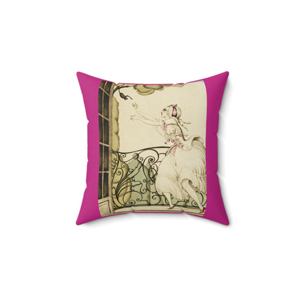 Sur talons rouges (On Red Heels) pl 02 by Gerda Wegener Spun Polyester Square Pillow