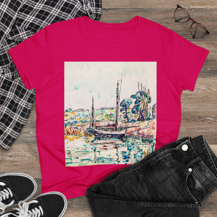 Concarneau by Paul Signac Women's Midweight Cotton Tee