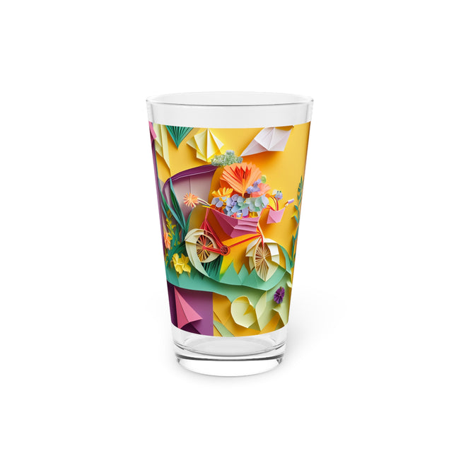Origami Bicycle Glass, 16oz