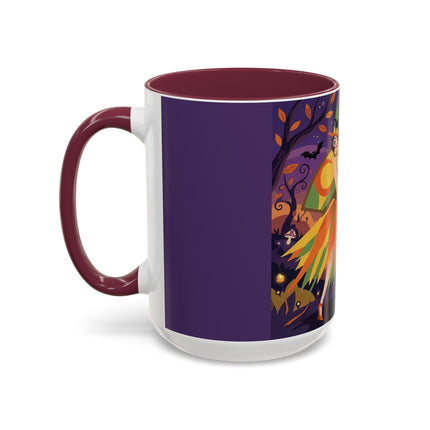 🎃🧙 The Witch Of Jack-O'-Lantern Hollow Colorful Mug – Whimsical Halloween Charm