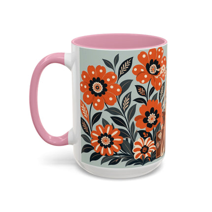 🧳🌼 The Grand Floral Voyage Colorful Mug – Art Deco Travel Elegance