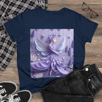Lavender Fairy Women's Midweight Cotton Tee
