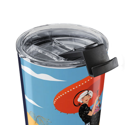 Beachside Promenade 20oz Tumbler – Chic Summer Stroll & Coastal Glamour