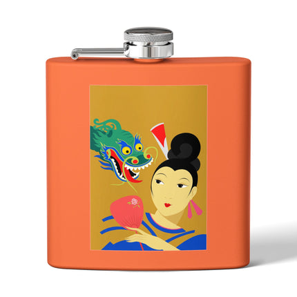 Dragon Fan Flask – Bold Chinese Fantasy & Elegant Strength