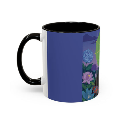The Lady Of The Moonlit Needlework Colorful Mugs – Art Deco Crafting Elegance