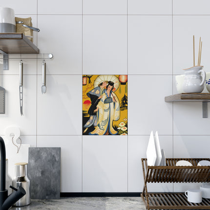 Golden Embrace Ceramic Tile