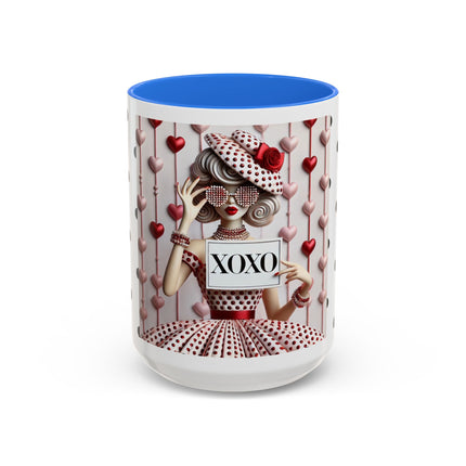 Fashionably Yours, XOXO Colorful Mugs (11oz, 15oz)