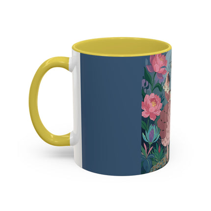 The Ladies And The Enchanted Macaw Colorful Mugs – Art Deco Botanical Elegance