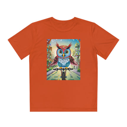 Cycling Owl Youth Competitor Tee – Urban Adventure & Playful Energy
