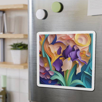 The Elegant Iris Flower Die-Cut Magnets (5 Sizes)