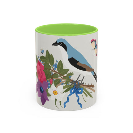 Bluebird & Butterfly Colorful Mugs – Spring Harmony & Delicate Beauty