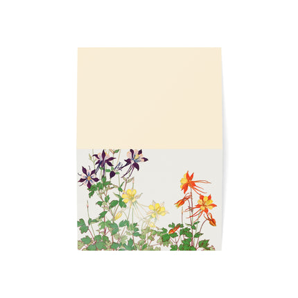 Aquilegia Flower by Tanigami Kônan Greeting Cards (1, 10, 30, and 50pcs)