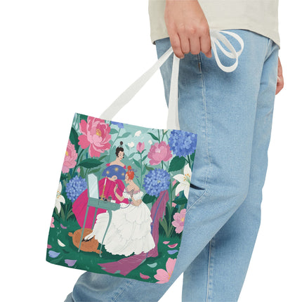 🌸🕯️ The Ladies Of The Enchanted Garden Vanity Tote Bag – Art Deco Floral Elegance