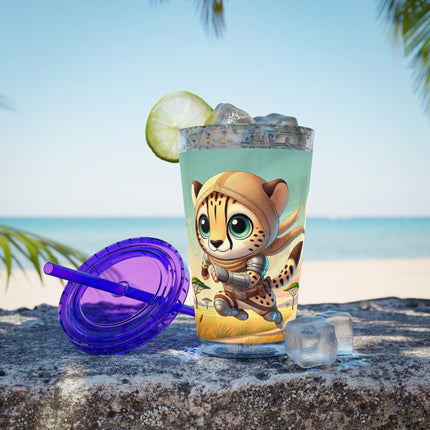 Swift Cheetah Sunsplash Tumbler with Straw, 16oz