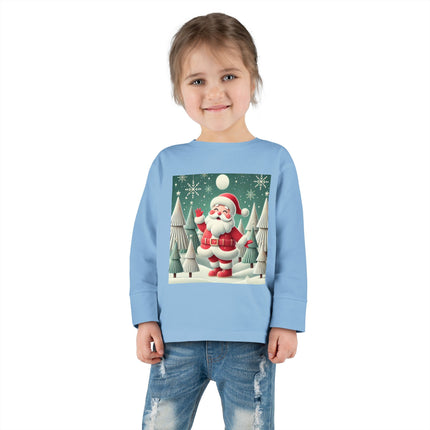 Santa's Joyful Night Toddler Long Sleeve Tee