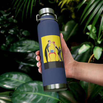 A Moment of Elegance: A Passionate Embrace Amidst Golden Splendor Copper Vacuum Insulated Bottle, 22oz