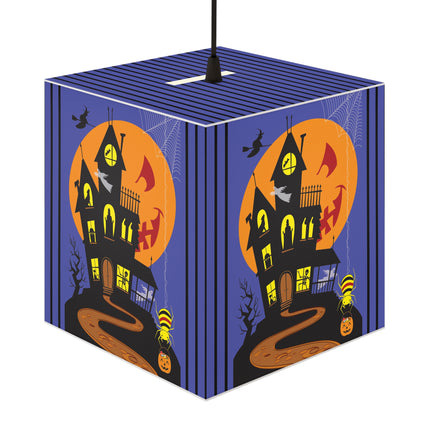 Halloween Night at the Haunted House Light Cube Lamp