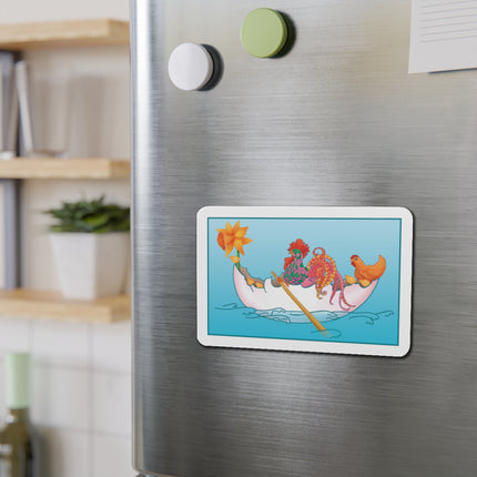 A Rooster's Seafaring Adventure Die-Cut Magnets (5 Sizes)