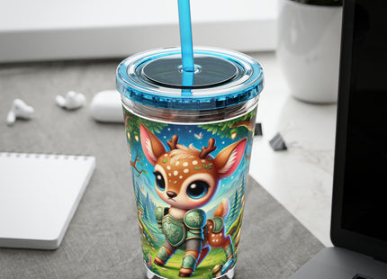 Fawn Defender Sunsplash Tumbler with Straw, 16oz