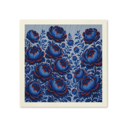 💙🌺 The Midnight Blue Peony Garden Napkins – Elegant Botanical Floral Art