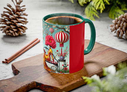 Reading in a Painted Garden Colorful Mugs (11oz, 15oz)