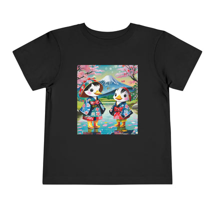 Rainy Day Ducks Toddler Short Sleeve Tee