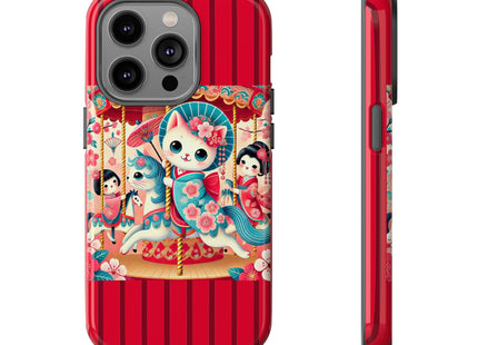 Geisha Kitten's Enchanted Carousel Phone Cases