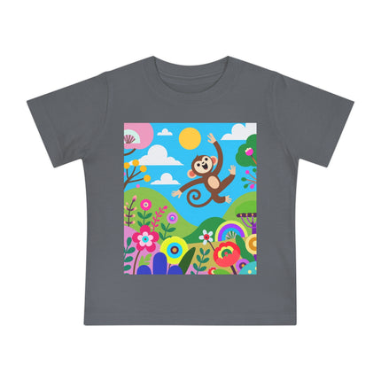 Playful Young Monkey Baby T-Shirt – A World of Joyful Adventure