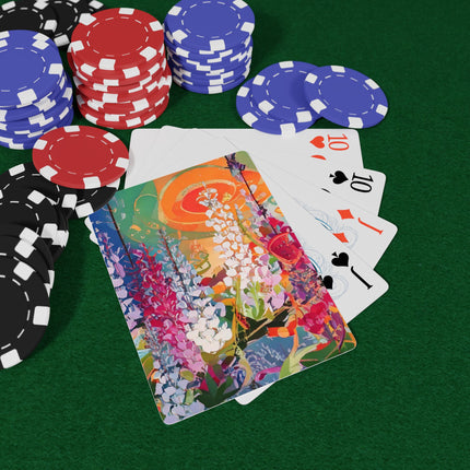 Golden Wisteria Elegance Playing Cards
