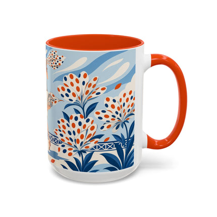 🌼🧡 The Polka Dot Wind Dancer Colorful Mug – Art Deco Fashion Whimsy