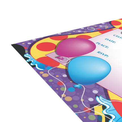 Colorful Extravaganza Party Invitation Bundles (envelopes included)