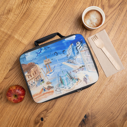Composition au port et à la fontaine by Raoul Dufy Lunch Bag – Harbor Fountain & Fauvist Joy
