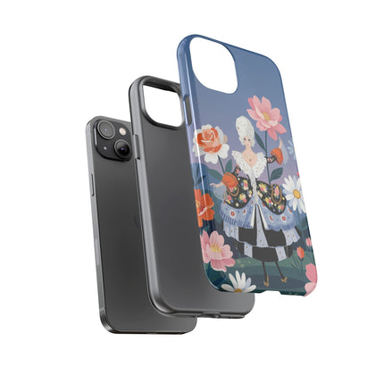 🌸🎀 The Grand Floral Promenade Phone Case – Art Deco Fashion Fantasy