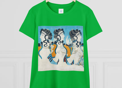 Reproduction of Ladies in Blue by Emile Gilliéron Women's Midweight Cotton Tee
