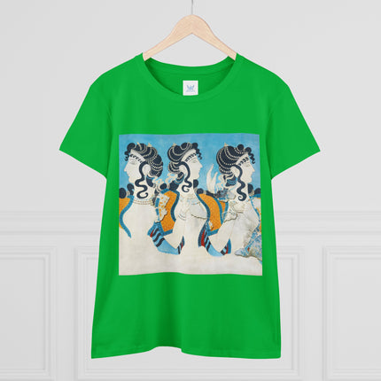 Reproduction of Ladies in Blue by Emile Gilliéron Women's Midweight Cotton Tee