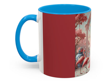 Petals, Porcelain, and Flamingos Colorful Mugs (11oz, 15oz)